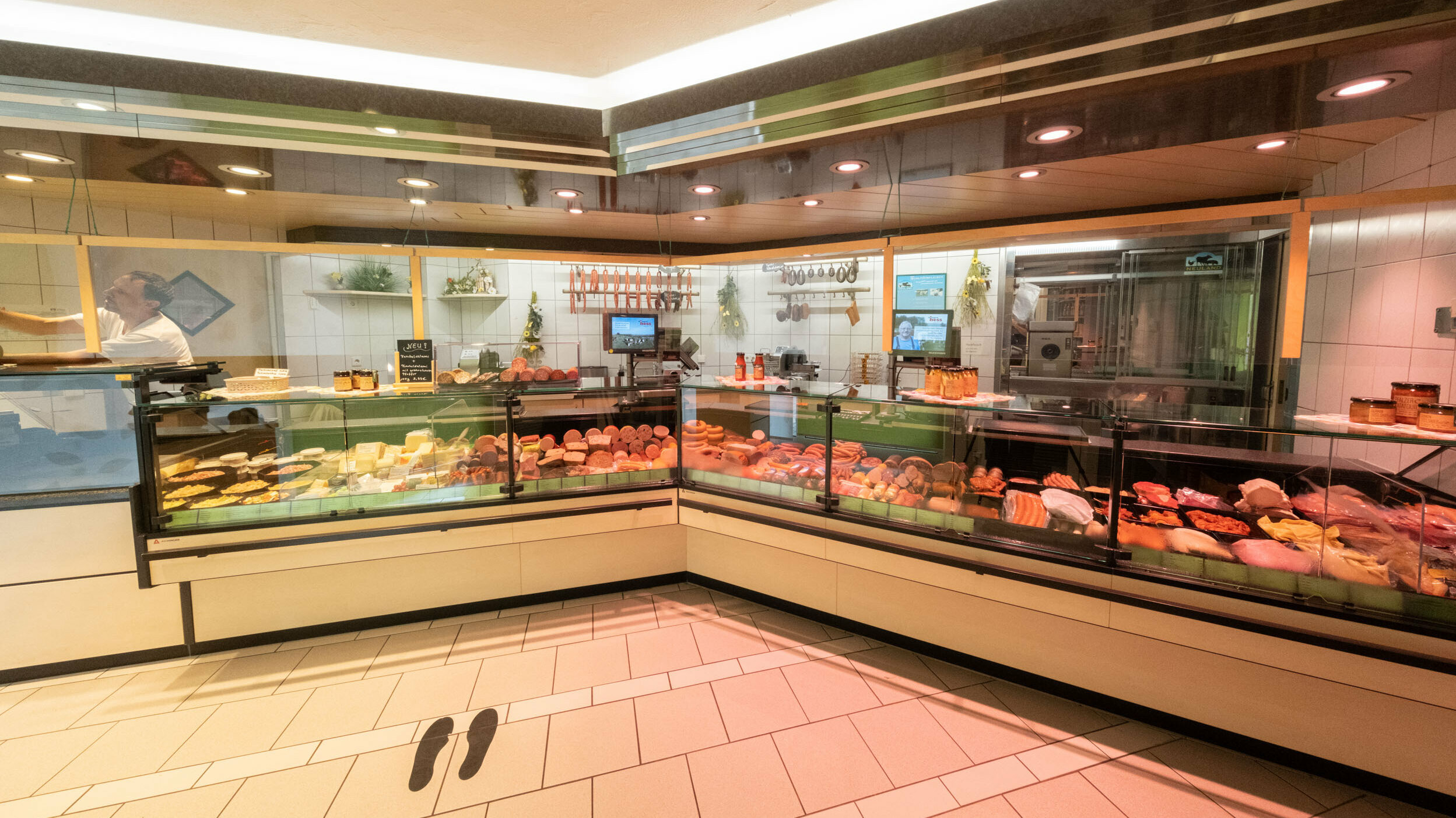 Verkaufsraum der Metzgerei Hess in Sinsheim-Hoffenheim